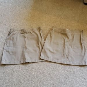 2 pairs of lands end School uniform Chino skort